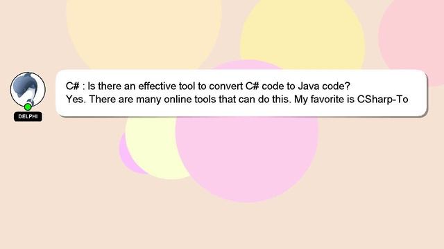 C# : Is there an effective tool to convert C# code to Java code? смотреть онлайн