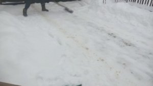 Простой и эффективный способ уборки снега / simple snow cleanup