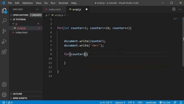 JavaScript Tutorial in Hindi for Beginners [Part 12] - Break, Continue and Nested Loop in JavaScrip