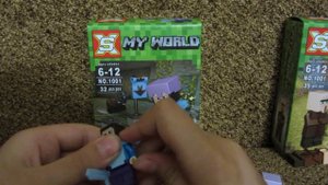 Лего майнкрафт фигурки Стив , житель , бродяга . Обзор китайского лего .