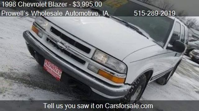 1998 Chevrolet Blazer S10 BLAZER 4x4 for sale in Des Moines,