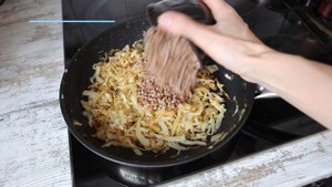 Начинка для ВАРЕНИКОВ: гречка с грибами и  гречкой с капустой