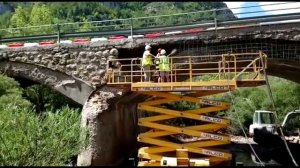 Putzmeister: P 13 DMR spraying of concrete bridge reconstruction