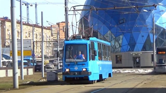 Трамвай 71-134А (ЛМ99АЭ) №3021 "Московский Транспорт" с маршрутом №23 смотреть онлайн