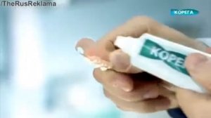 Реклама Корега для зубных протезов