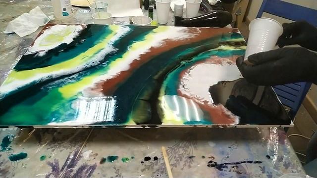 Интерьерная картина эпоксидной смолой "Земля" смотреть онлайн