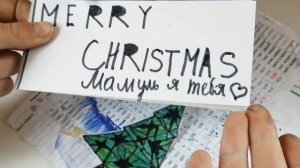 рисуем новогоднюю открытку первая часть