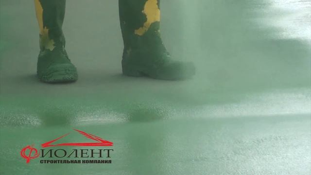 Нанесение полимочевины. Кровля гипермаркета.