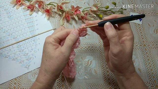 ШАЛЬ крючком узором ЛИСТЬЯ, 1 часть. Мастер класс для начинающих.