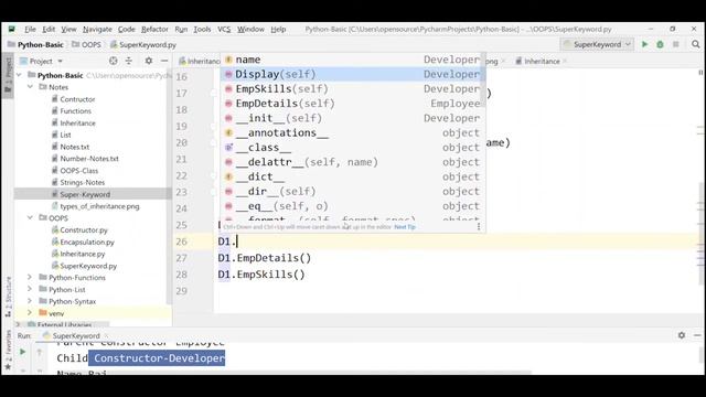 Super Keyword in Python | #23 Python Tamil Tutorial for Beginners