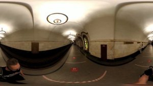 Новослободская. Московское Метро. 4К 360 VR Video. Moscow Subway.
