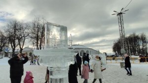 Фестиваль Ледяных Скульптур в Костроме 2023 г. Островскому посвящается...