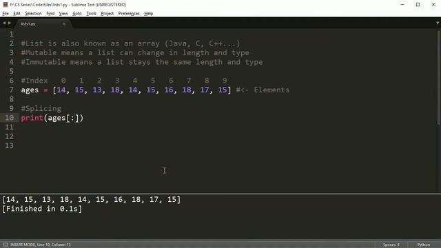 Python Programming Series (Lists 5): Splicing смотреть онлайн