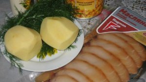 Суп с кукурузой и копченым рыбным филе