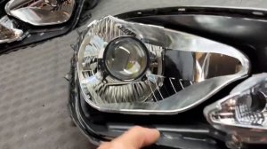 Hyundai Solaris-ремонт фар,тюнинг фар, установка диодных линз Expression