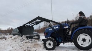 Испытание погрузчика на трактор TZR T-244