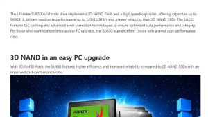 ADATA Ultimate SU650 Solid State Drive (SSD)| 240 Gb| 3D NAND Flash| MY PC