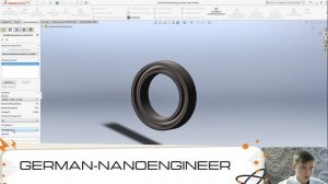 SolidWorks (10 урок, проектирование шарикового подшипника)