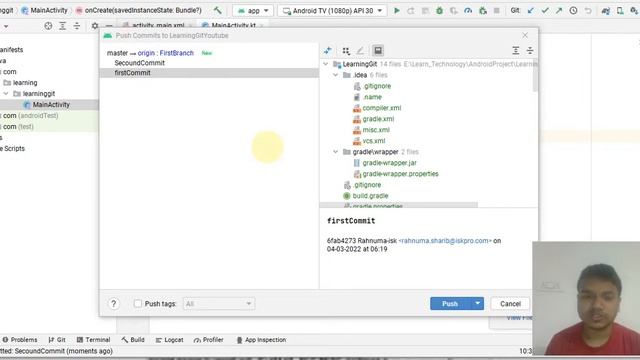 Git With Android Studio tutorial In Hindi #2 - Push code in GitHub