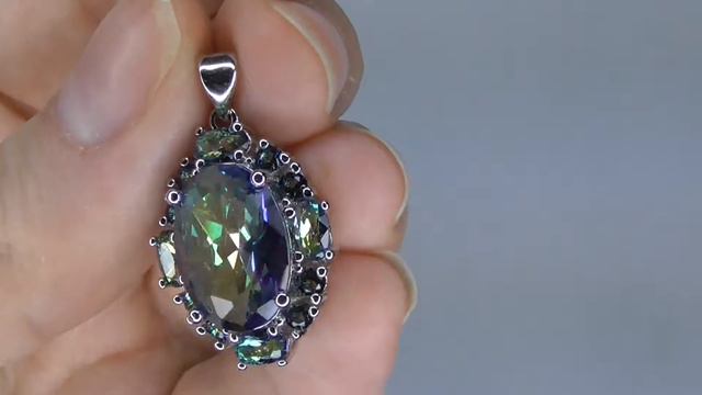 Кулон с мистик топазом