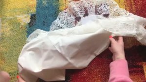 Кружевной уголок в конверт на выписку