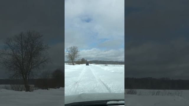 Зимняя дорога. Граница Московской и Смоленской областей