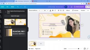 How to create business card Using Canva