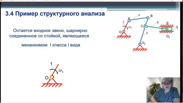 ТММ - 3.4. 2 часть. Пример структурного анализа. Разделение механизма на структурные группы. смотреть онлайн