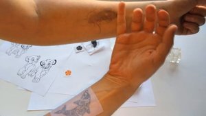 ТАТУ СВОИМИ РУКАМИ В ДОМАШНИХ УСЛОВИЯХ за 10 минут | Тату "Король Лев"