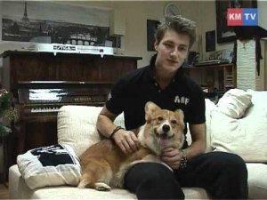Алексей Воробьёв и его собака Элвис