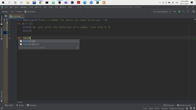 How to print a factorial of a number in python Tamil смотреть онлайн