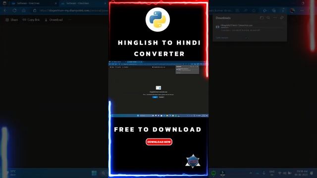 Hinglish to हिन्दी Converter app free download #python #app #developement #translate