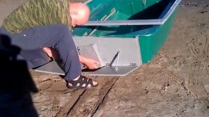 лодка ерш с мотором сельва марин 5 л.с. ч5(разгрузка и установка транцевых плит)