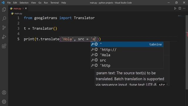 How to translate language using python | Python project | googletrans