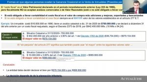 Cálculo de ganancias ocasionales en ventas de inmuebles de persona natural