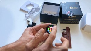 Обзор Смарт часы Smart Watch W&O X1 Pro в золотом корпусе. 2 ремешка в комплекте