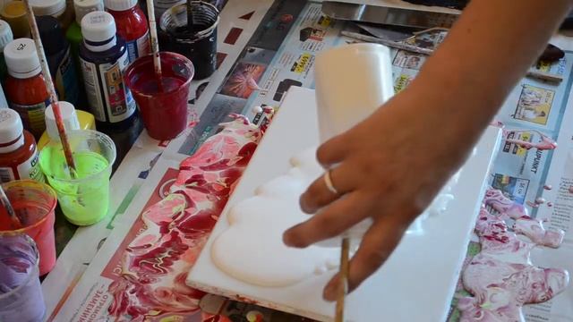 ИНТЕРЬЕРНАЯ Акриловая заливка с ячейками.