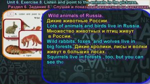 8 задание. 6 раздел 4 класс учебник Вербицкая  Английский