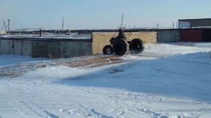 Обкатываем пневмоход каракат на базе мотоцикла Урал 1
