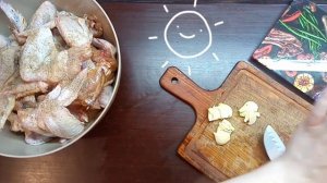 Шашлык из курицы с соевым соусом.