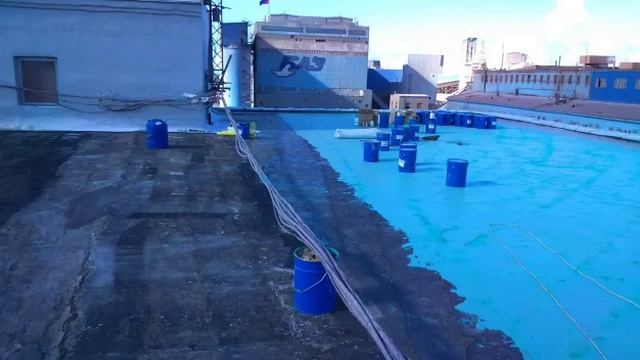 Ремонт кровли ПУ мастикой Суперпротект (продолжение) смотреть онлайн