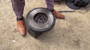 How to fix fly wheel ring fiat of 480 tractor clutch plate technique-(1080p60)