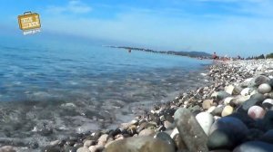 Экзотический пляж | Абхазия, Белые Скалы, кристально чистая вода в Чёрном Море, обзор, отзыв, влог