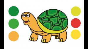 Как нарисовать ЧЕРЕПАХУ / Раскраска ЧЕРЕПАХА / Краски раскраски / Раскраски детям