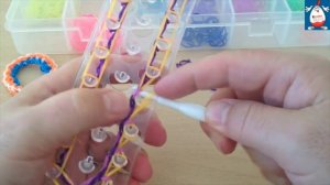 Как плести браслеты из резинок на станке "Французский зигзаг". DIY!!