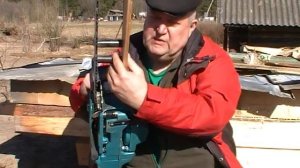 Пилим брус на стропила,бензопилой