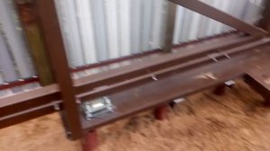 Откатные ворота, проем 7 метров. Установка на сваи 108*4000.