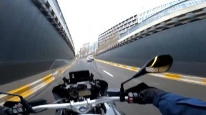 BMW R1200 GS Akrapovic Exhaust quickshifter tunnel acceleration compilation pure raw sound