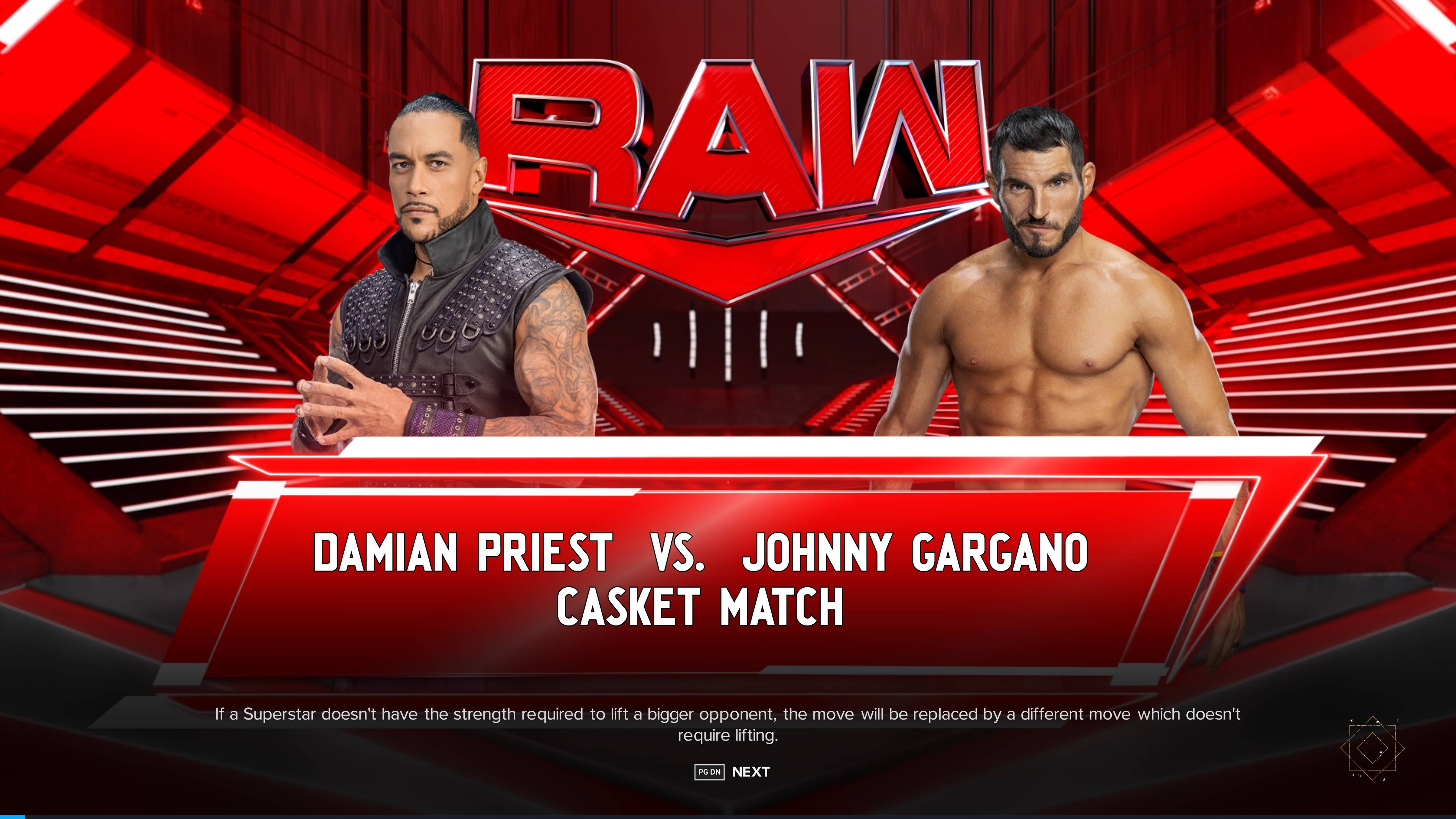 wwe2k24 raw Damian Priest - Jonny Gargano