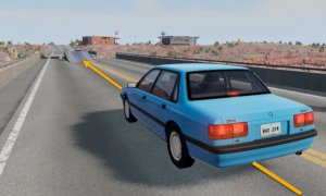 Прыжки через мост. BeamNG